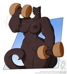 The Big ImageBoard (TBIB) - blush body builder feline female